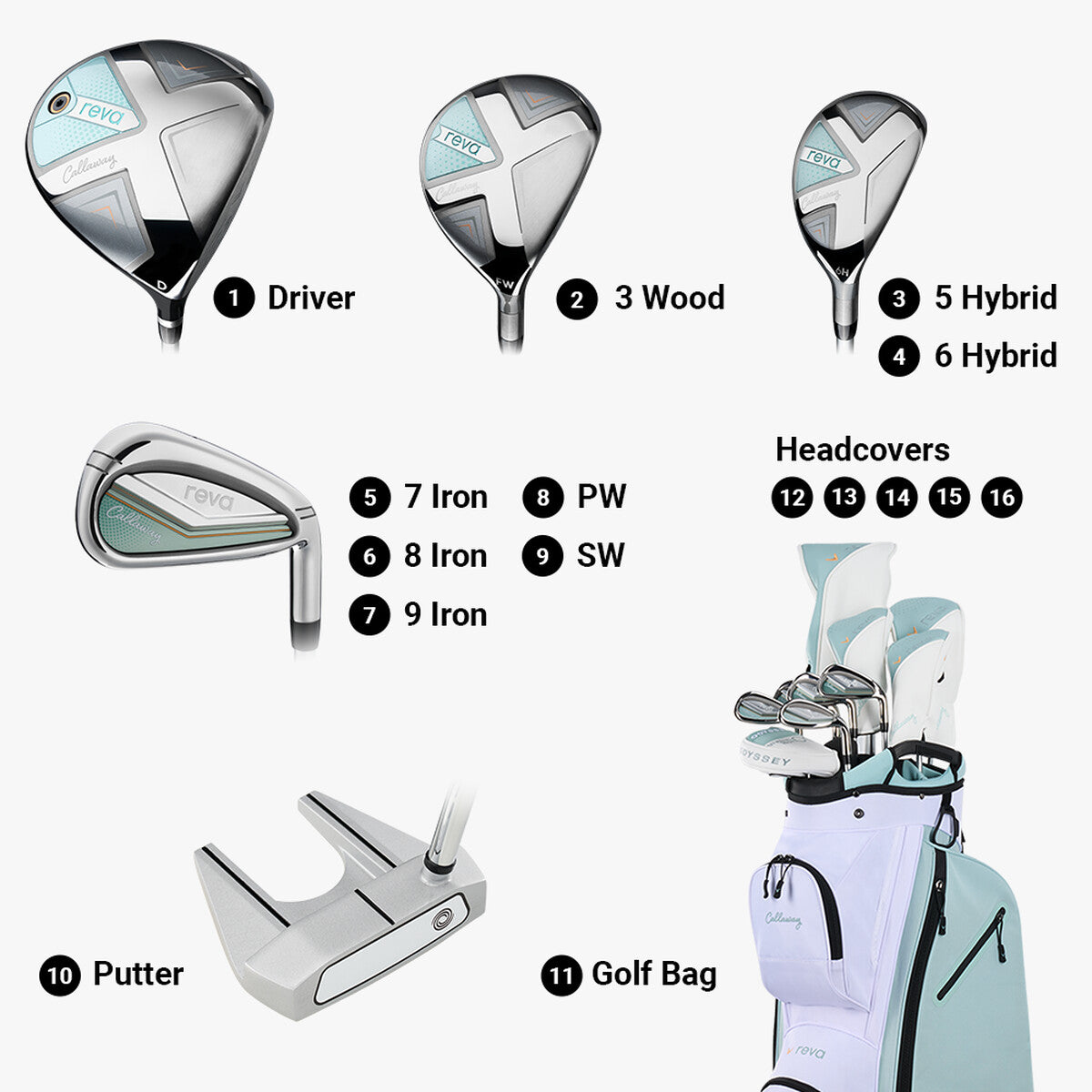 Callaway REVA 11 Piece Package Set